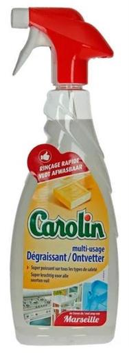 Carolin Spray Ultra-Dégraissant Multi-usage Savon de Marseille 650ml