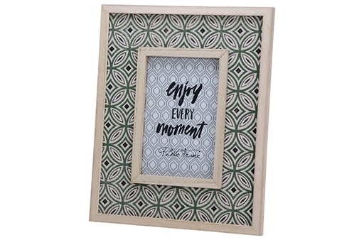 CADRE PHOTO GREEN NATUREL 26,5X21,5XH1,8CM - EN BOIS - 10X15CM
