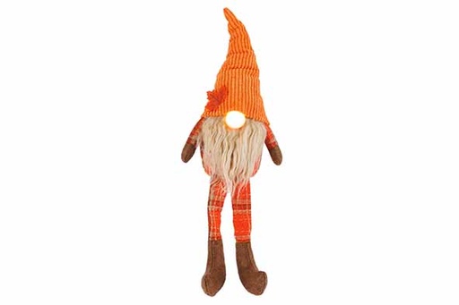 FIGURE GNOME - ORANGE - 15X10XH31CM - EN TEXTILE