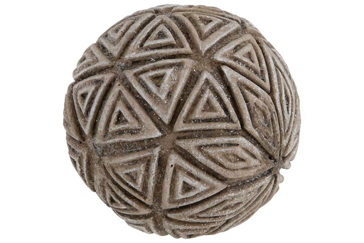 BOULE GEOMETRIC - BEIGE - 115X115XH115MM -EN RÉSINE