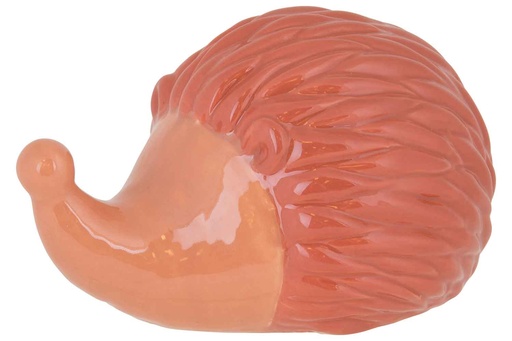 HÉRISSON BICOLORE - CANNELLE - 12X8,5XH7,2CM - EN CÉRAMIQUE