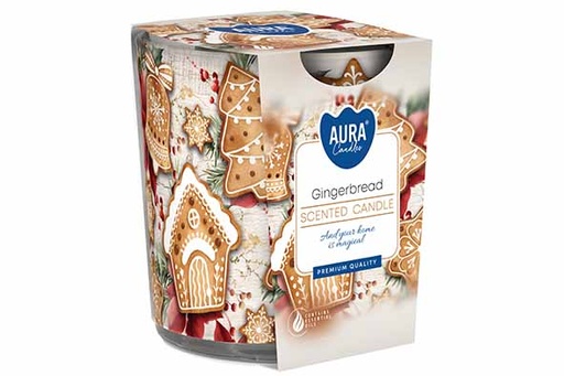 BOUGIE PARFUMÉE - GINGERBREAD - EN VERRE - 22 HEURES - D7 XH8CM