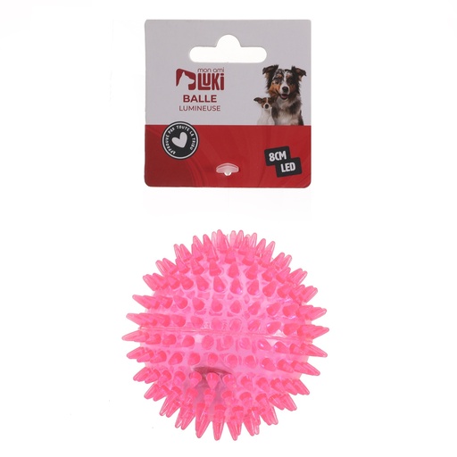 BALLE LUMINEUSE COLORIS ASSORTIS  8CM