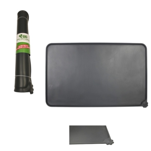 TAPIS GAMELLE SILICONE DE FORME RECTANGLE - 48X30CM - ANTHRACITE