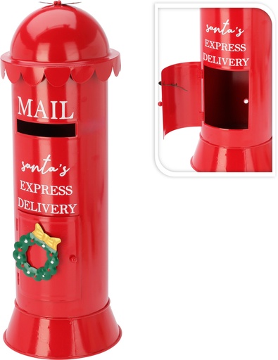 BOITE AUX LETTRES ROUGE - 53x19x19CM