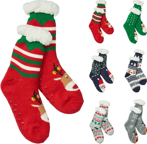 CHAUSSETTES DE NOËL - TAILLE UNIQUE - 6 DESIGN DISPONIBLES