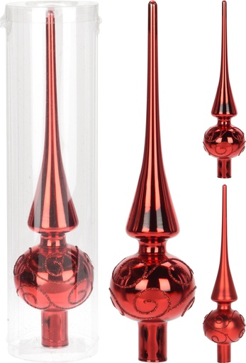 POINTE DE SAPIN ROUGE - 25CM - 2 MODÈLES DISPONIBLES