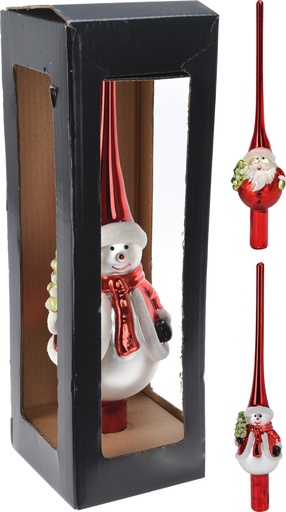POINTE DE SAPIN - 25CM - ROUGE - 2 MODÈLES DISPONIBLES