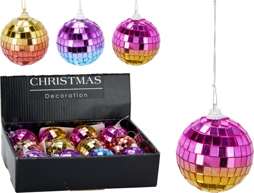 BOULE DE NOËL À FACETTES - 60MM -  3 MODÈLES DISPONIBLES