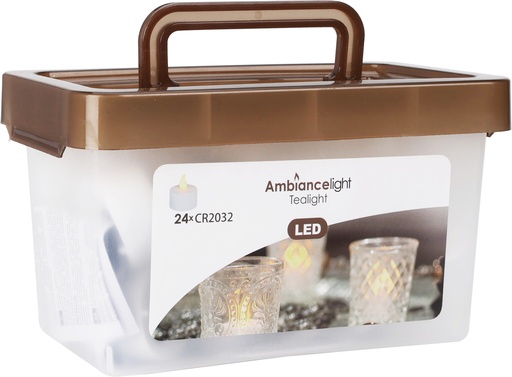 BOUGIES CHAUFFE PLAT À LED DANS UNE BOITE CONTENANT 24 PIÈCES