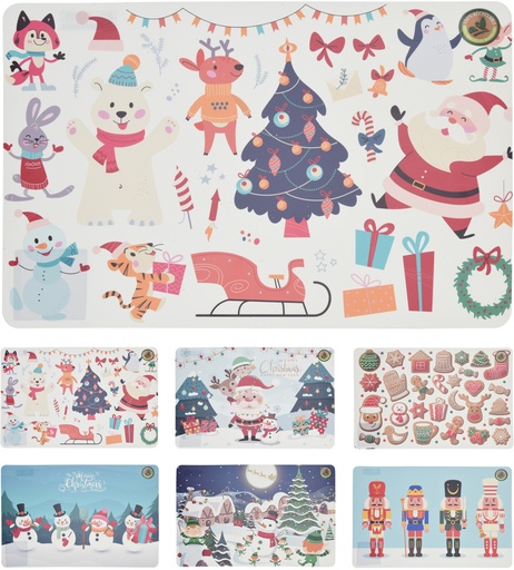 SET DE TABLE - MOTIF DE NOËL - 43.5X28.5CM - 6 MODÈLES DISPONIBLES