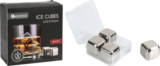 LOT DE 4 GLAÇONS RÉUTILISABLE EN INOX