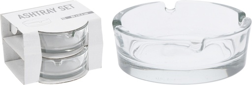 2 CENDRIERS EN VERRE - D8XH3CM