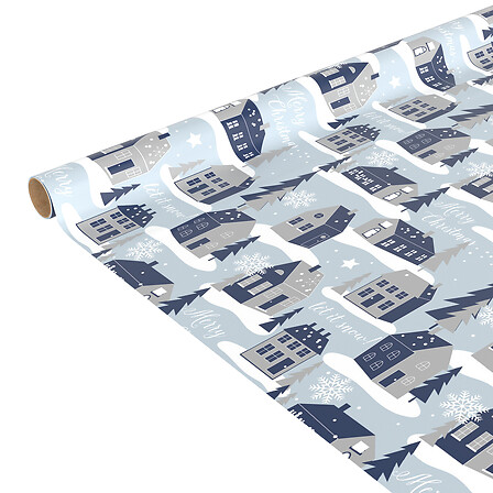 PAPIER CADEAU TRADITION BLEU - 200X70CM