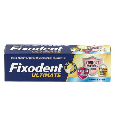 Fixodent Pro Ultimate Crème Adhésive Fixation Forte Frais 40g