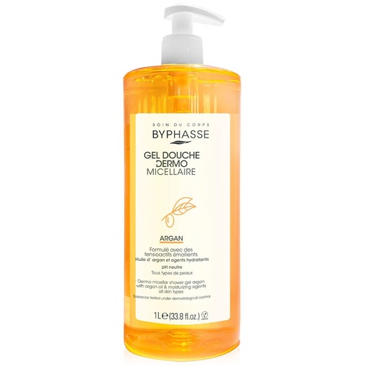 BYPHASSE GEL DOUCHE DERMO MICELLAIRE 1L ARGAN
