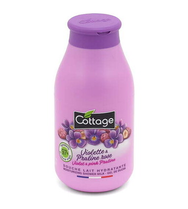 Cottage Lait de Douche Hydratant Violette & Praline Rose 250ml