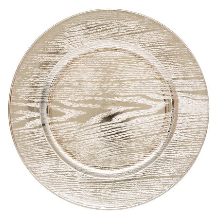 ASSIETTE DE PRÉSENTATION - EN BOIS - OR - D33CM