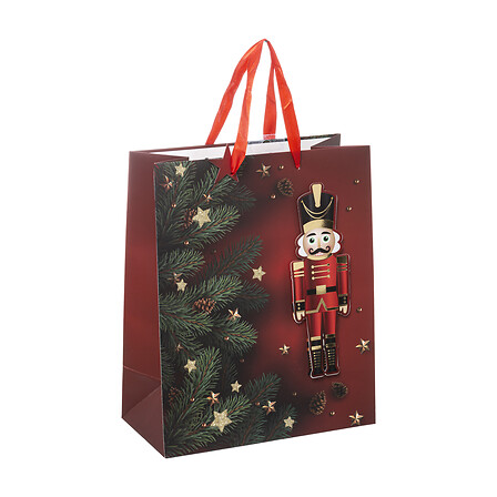 SAC CADEAU AVEC MOTIF CASSE NOISETTE - L26.7xP13.7xH33CM