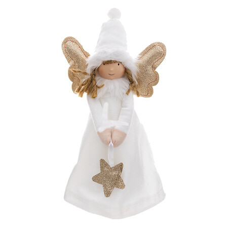 SUJET DE NOËL - ANGE AVEC AILES - LED - H28CM
