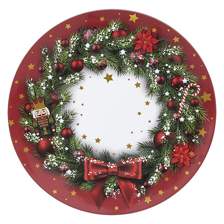 ASSIETTE DE PRÉSENTATION - MOTIF COURONNE - 33CM