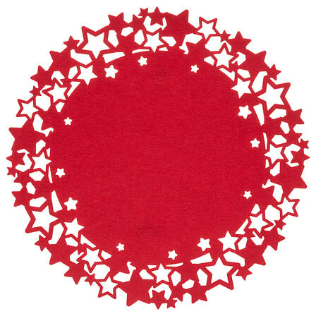 SET DE TABLE EN FORME D'ÉTOILE EN FEUTRINE - D38CM