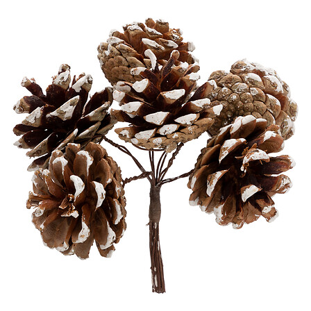SUJET DE NOËL BOUQUET DE POMMES DE PAIN - BLANC - 12CM