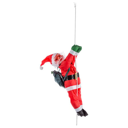 PÈRE NOËL GRIMPEUR SUR CORDE - H60