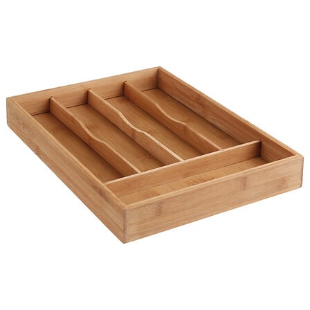 RANGE COUVERTS AVEC 5 COMPARTIMENTS EN BAMBOU
