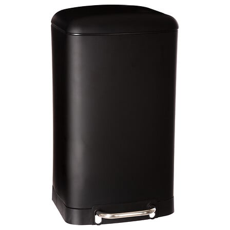 POUBELLE À PÉDALE DE 30L NOIRE - ARIANE