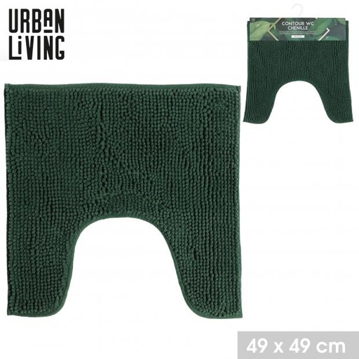 DARK LEAF - TAPIS CONTOUR WC CHENILLE - 49X49CM