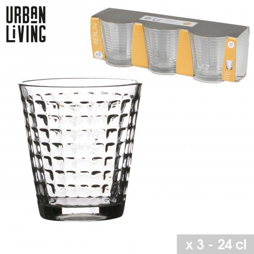 URBAN LIVING BERLIN - 3 GOBELET - 24CL