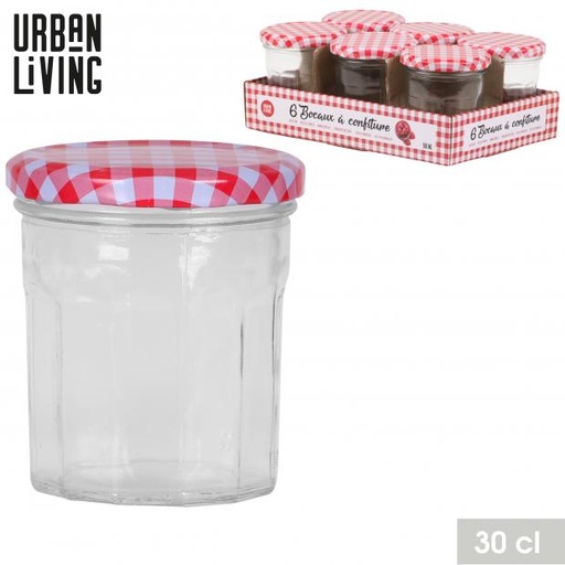 6 BOCAUX À CONFITURE DE 300ML - D8,5CM X H9,5CM
