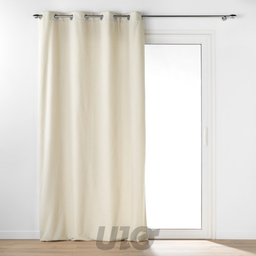 RIDEAU À OEILLETS 140 x 240 CM BOUCLETTE UNIE WOOLY NATUREL