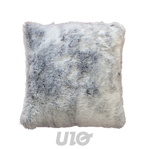 COUSSIN DÉHOUSSABLE COMPRESSE 45 x 45 CM IMITATION FOURRURE ANTARTIC GRIS