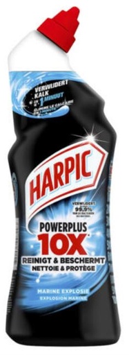 Harpic Gel WC PowerPlus 10X Marine Anti-calcaire & Désinfectant 750ml