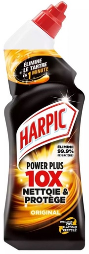 Harpic Gel WC Power Plus 10X Nettoie & Protège Original 750ml