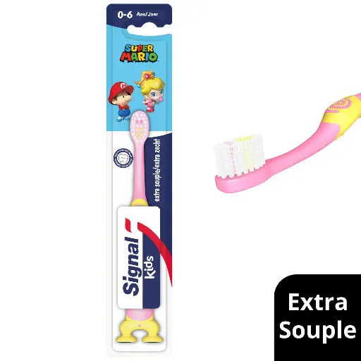 SIGNAL BROSSE À DENT ENFANT - SUPER MARIO - 0 À 6 ANS EXTRA SOUPLE - 1 PIÈCE