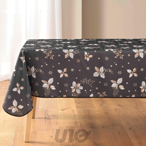 NAPPE RECTANGLE EN POLYESTER - 150x240CM - IMPRIMÉE GUIDO ANTHRACITE