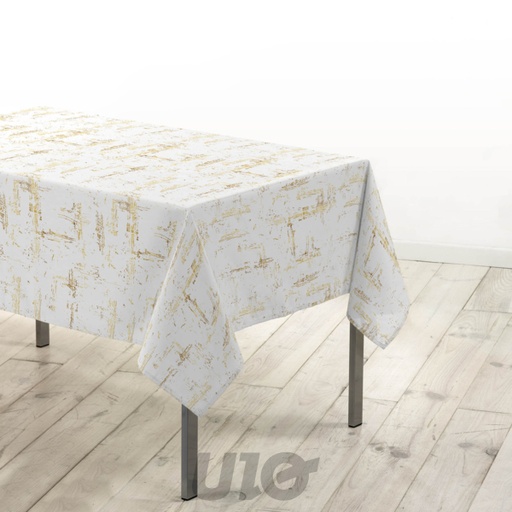 NAPPE RECTANGLE EN POLYESTER - 145x240CM - IMPRIMÉE MÉTALLISÉ GRANITOR