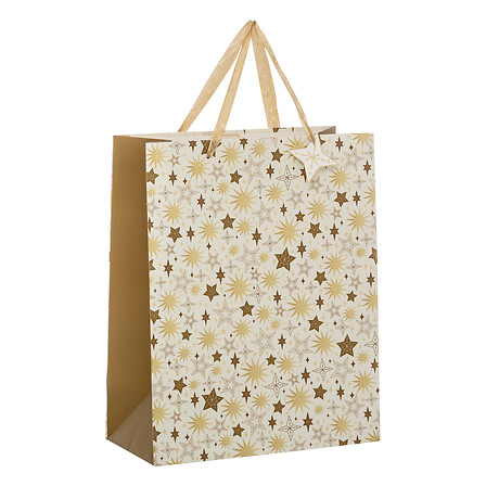 Sac Cadeau Imprimé de Noël - Taille Moyenne - Noël des Mages - L26xP12,7xH32,4cm