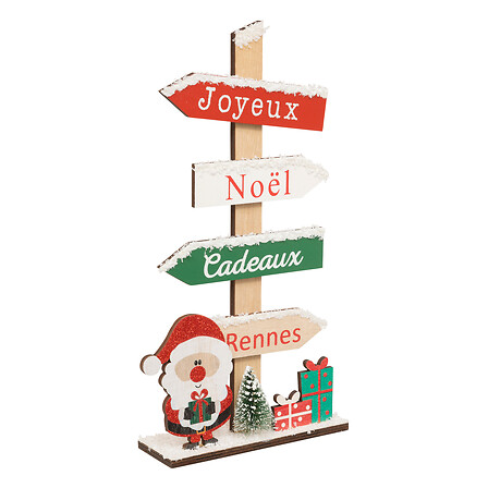 Pancarte Renne du Père Noël - MDF - 29,5cm - 2 modèles disponibles