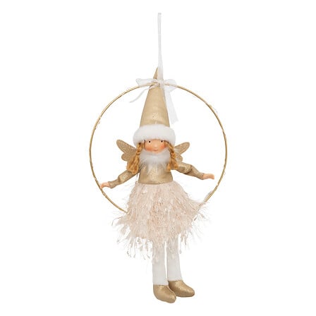 Suspension - Fée Dorée à LED - H32cm