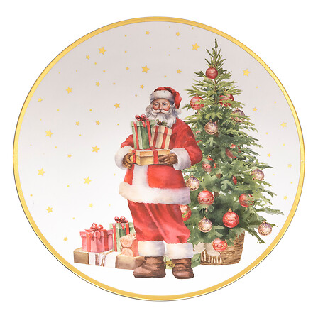 Assiette de présentation - Motif Père Noël