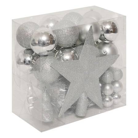 Kit boule de Noël de 44 pièces - Kalli Argent