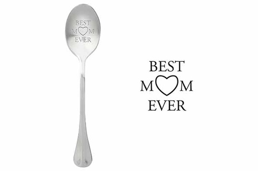 ONE MESSAGE SPOON - 6 CUILLIÈRES GRAVÉES BEST MOM EVER