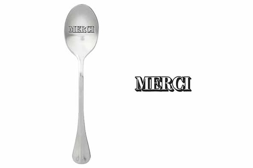 ONE MESSAGE SPOON - 6 CUILLÈRES GRAVÉES MERCI