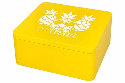 COLOUR KITCHEN GIFTBOX ALOHA - 21x19xH9CM - JAUNE