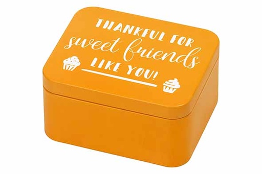 COLOUR KITCHEN GIFTBOX SWEET FRIENDS - 12x10xH6,2CM - ORANGE