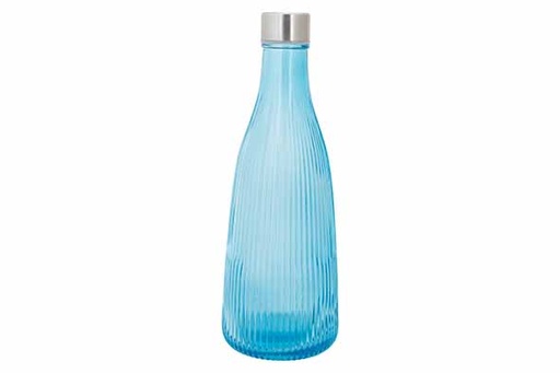 ATLA BOUTEILLE 1L AZURE BLUE D10,1XH28CM - AVEC BOUCHON INOX